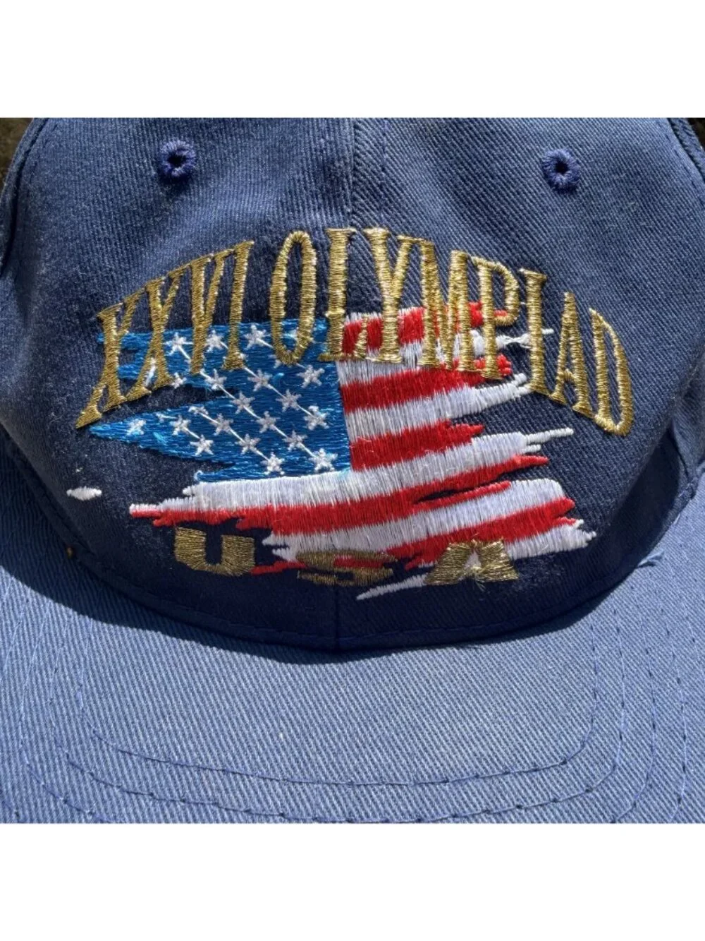 VTG Atlanta 1996 USA Olympics Baseball Cap America Hat Snapback 90s Embroidered